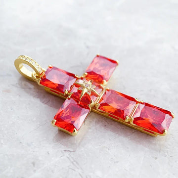 Brand New Filigree Star Handcrafted AAA CZ Crystals Cross Pendant Fine 925 Sterling Silver Jewellery For Women - The Jewellery Supermarket
